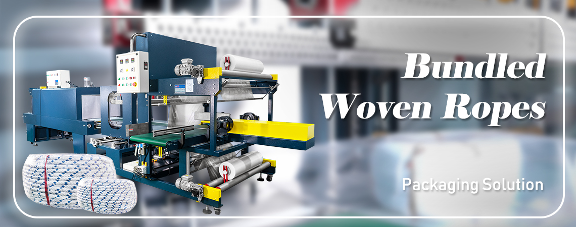 Auto Sleeve-Type Sealer with Heat Shrink Tunnel, SSA-1400F+DS-800E for Bundled Woven Rope Production Line Planning