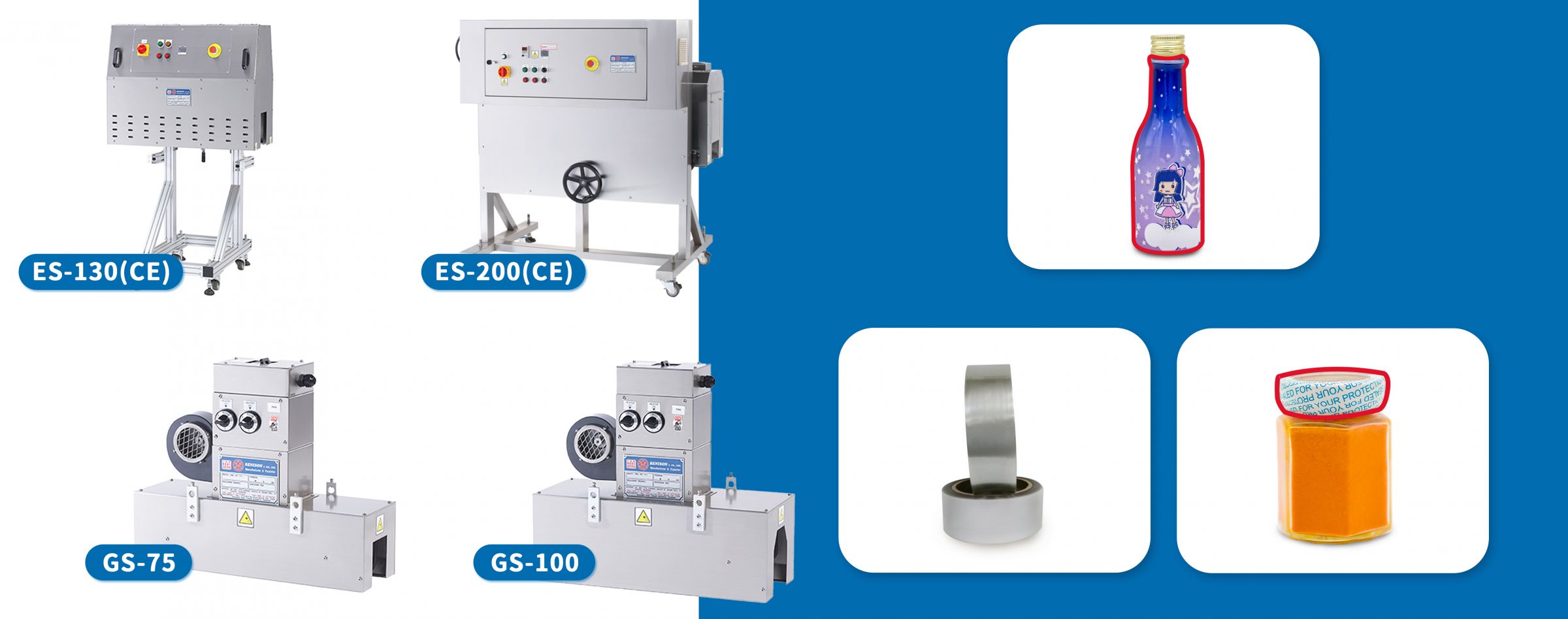 Isı Küçültme Kılıf Tüneli - ES-130 (CE), ES-200 (CE), GS-75, GS-100