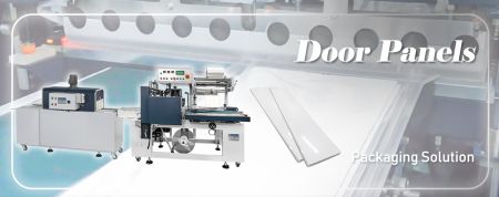 Embalagem a Vácuo| Embalagem de Painéis de Porta - Seladora Lateral Automática com Túnel de Encolhimento para Soluções de Painéis de Porta